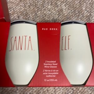 Rae Dunn 2 insulated stainless steel wine glasses